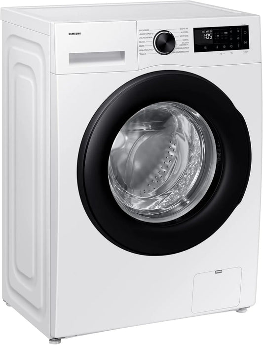 Samsung Waschmaschine WW90DG5G34AEEG WW5100D, Nur 48 cm tief, SuperSpeed 39 Min., AI Energy Mode, EEK: A, Ecobubble, AI Wash, Gewicht 9 kg, SLIM