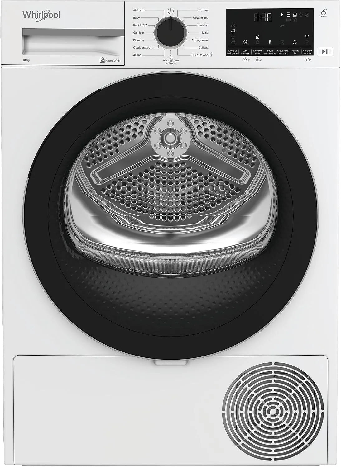 Whirlpool Wäschetrockner, Option Licht Korb. 84,6 x 59,8 x 60,7 cm, C WD 103M WBS IT, Gewicht 10 kg mit Wärmepumpe, in freistehender Ausführung