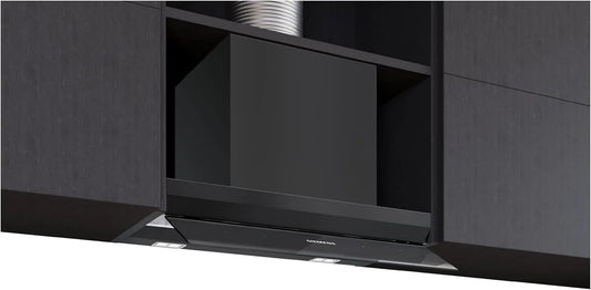 Siemens Modell, Breite 60 cm LJ67BDP60 iQ500, Integrierte Designhaube, Made in Germany, Intelligente Dunstabzugsautomatik, Mattschwarz, iQdrive Motor