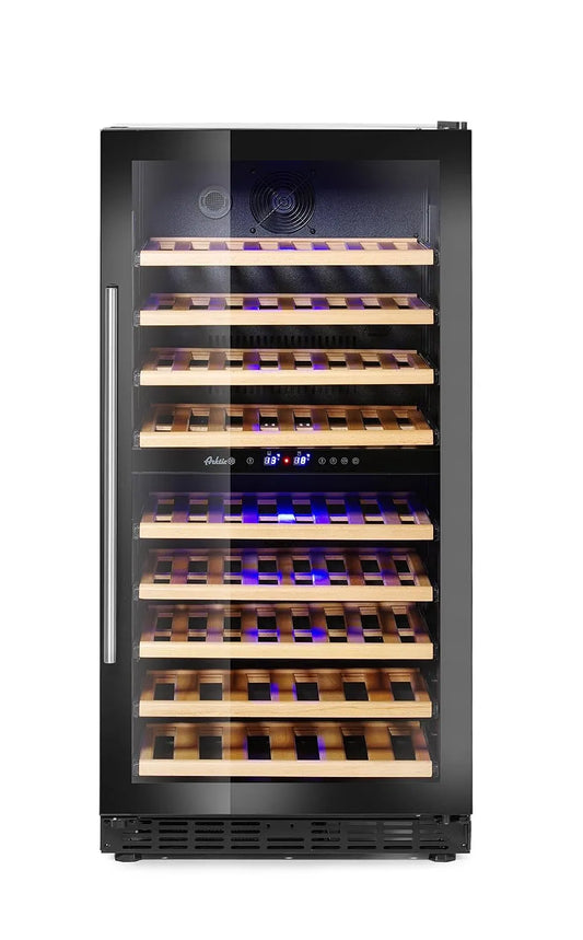 Hendi Kühlschrank 220-240V 595x605x, mit 2 Zonen, Platz für 72 Flaschen, Fassungsvermögen 232L, Leistung 110W, 1225mm, Weinkühlschrank