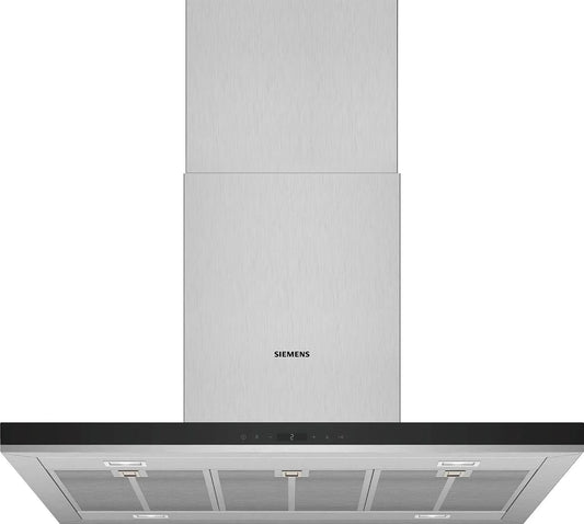 Siemens Dunstabzugshaube LF98BIP50 iQ500, Breite 90 cm, leiser iQdrive-Motor, Made in Germany, LED-Beleuchtung, touchControl, Edelstahl