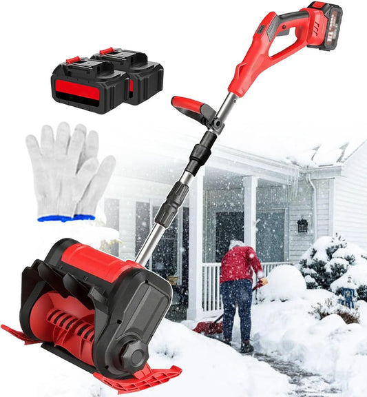 Schneefräse, Spannung 21V Akkubetriebene elektrische, mit 45° verstellbarer Richtung und 30cm Räumbreite, Akku-Schneeschaufel