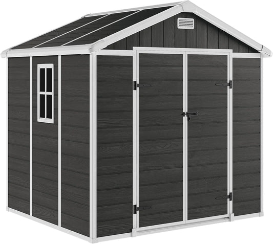 Gerätehaus STEELSØN Novara, HxTxB, Gartenhaus 226,5x200x230 cm, Gartenschuppen mit Satteldach & Fenster, Gartenhütte wetterfest & rostfrei