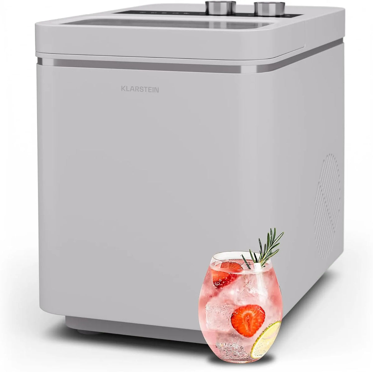 Klarstein Modell kg kg kg/24, Gewicht 12 kg, Leistung 150 W, 24 h, Eiswürfel in 6 Minuten, 2 Größen, IceCraft Eiswürfelmaschine, Eiswürfelspender