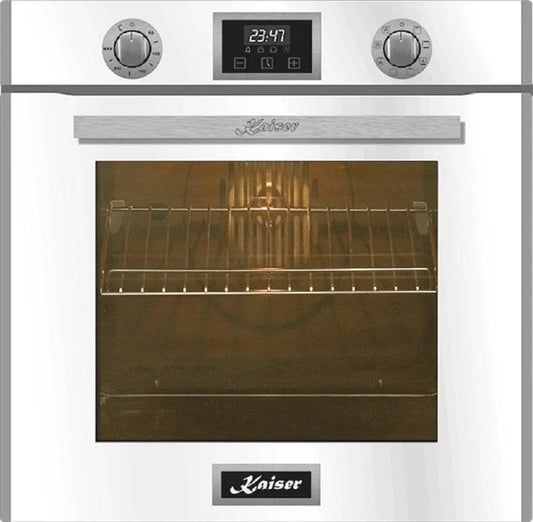 Backofen EH 6326 Kaiser Einbau, 60 cm Weiß Glas, Multi 10 Funktionen, Fassungsvermögen 79L, Elektrobackofen, Heißluft, Grill, Intelligent System