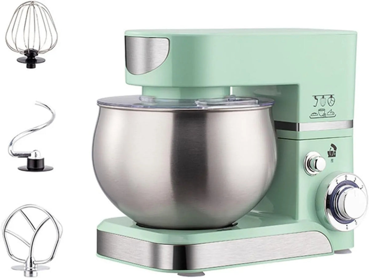 Küchenmaschine 5-Liter-Edelstahl-Rührschüssel Knetmaschine, Drahtpeitsche Und Schneebesen Für Kuchen, Desserts 1200W, Brot, Teig