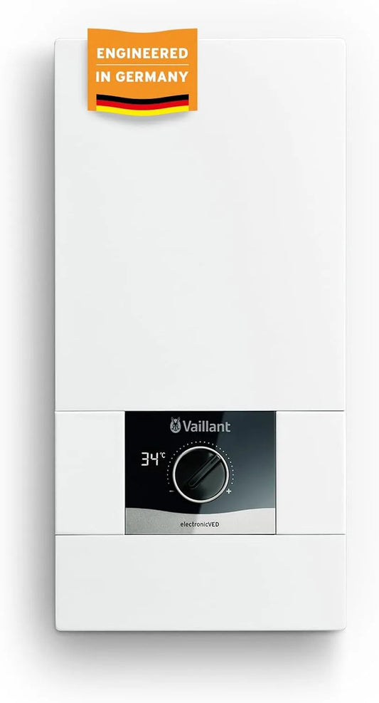 Durchlauferhitzer 0010023777 Vaillant elektronischer, VED E 18/8, druckfest, Leistung 18kW, Spannung 400V, gradgenaue Auslauftemperatur