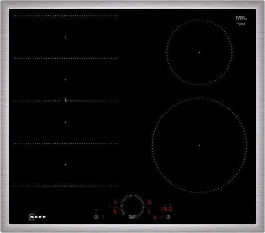 Neff Induktionskochfeld T66SHE4L0, autarkes Glaskeramik-Kochfeld 60 cm breit, Twist Touch, Home Connect, in Schwarz, N 70, Smart Hood Automatic