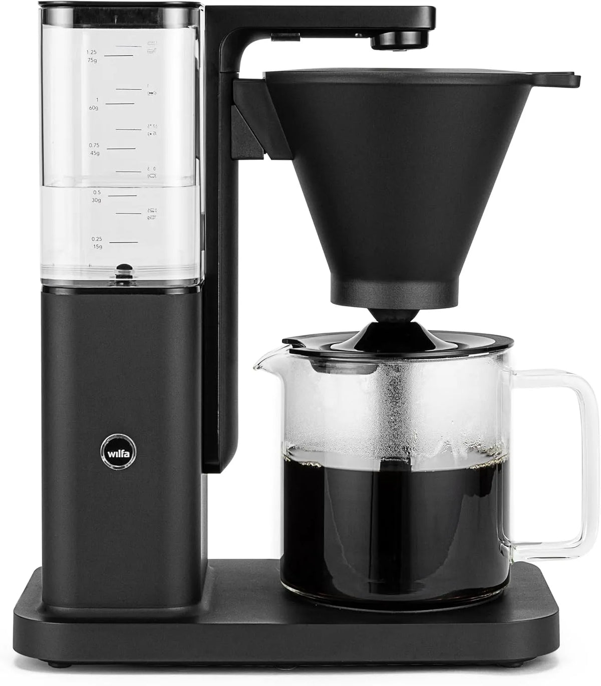 Kaffeemaschine, Fassungsvermögen 1,25L abnehmbarer Wassertank, Wilfa Zense Filterkaffeemaschine, Warmhaltefunktion, in Schwarz