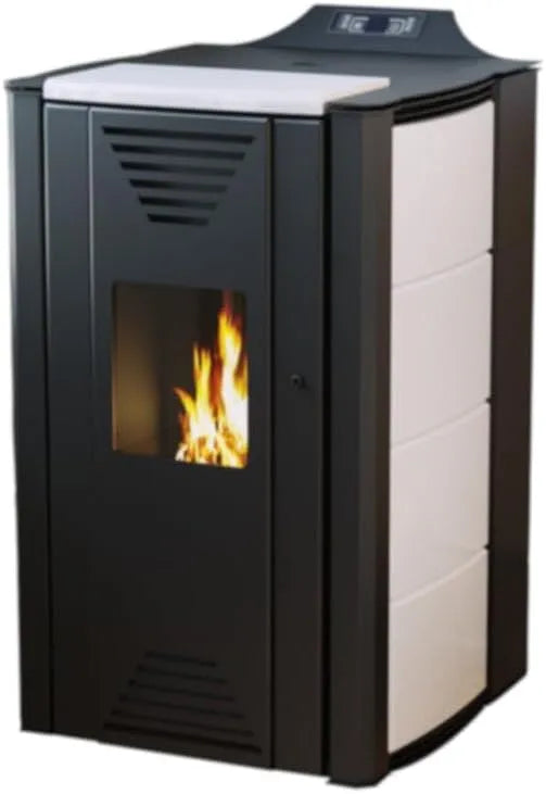 Pelletofen INTERIO 14 ThermoFlux wasserführender, Leistung 14 kW weiß