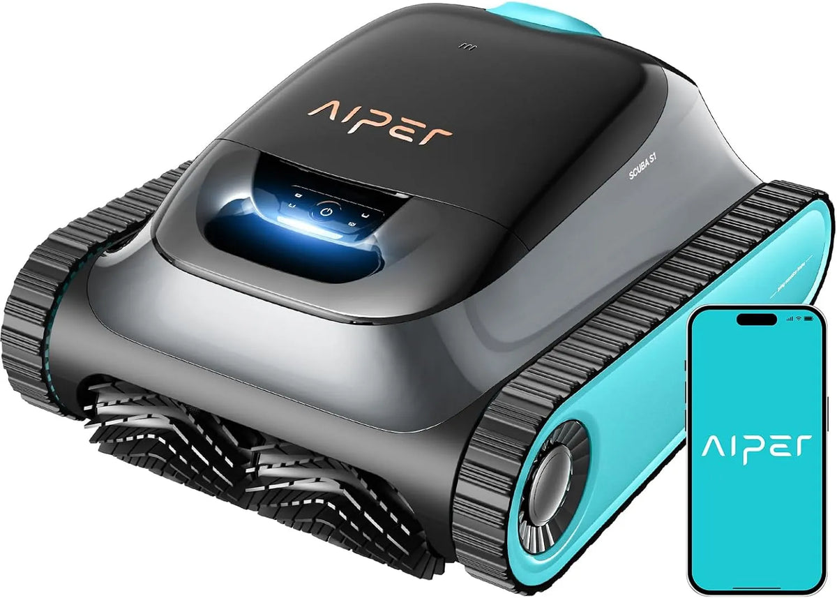 Poolroboter, 2026 Upgrade, AIPER Scuba S1 Boden und Wand, 240 Min Laufzeit, Wasserlinienreinigung, Doppelfiltration, Intelligente Navigation