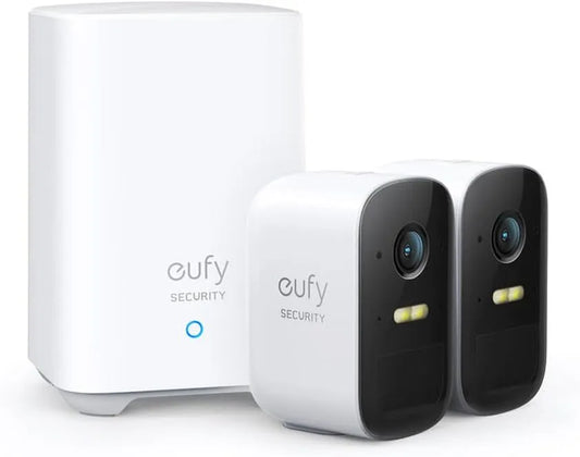 EufyCam 2C Modell 180Tage 1080p IP67 eufy Security, überwachungskamera aussen set2+1,Gebührenfreie Nutzung, Akku, HD, wetterfest, Nachtsicht