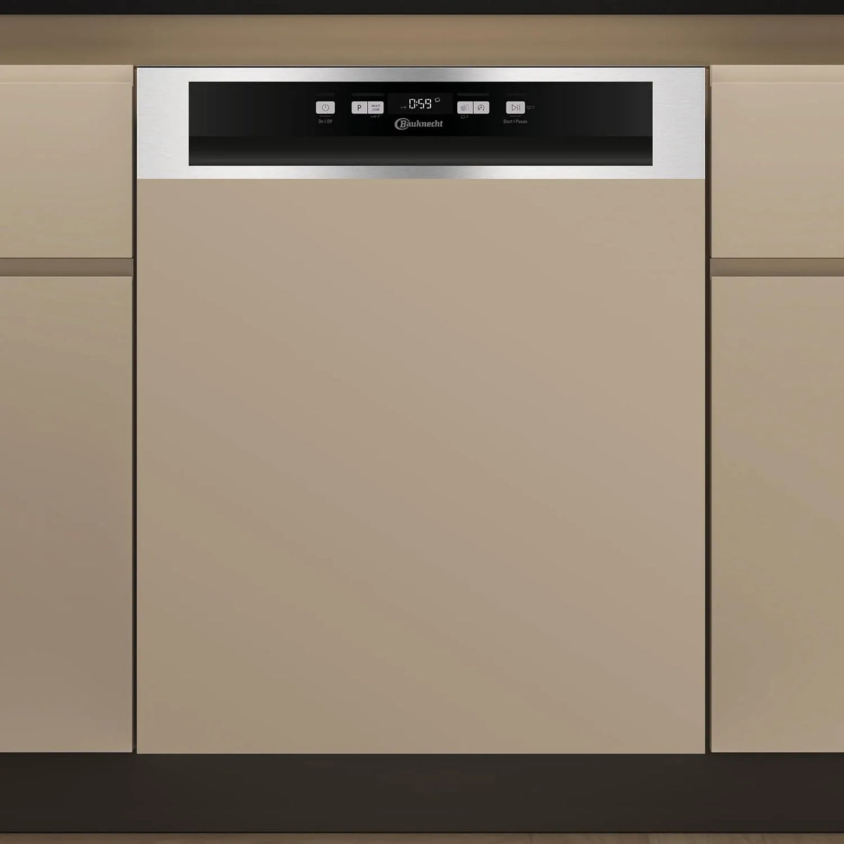 Bauknecht Geschirrspüler BK4PB14BN7A0X, Breite 60 cm, Rapid 50°, Integrierbarer, ActiveDry, automatisches Türöffnungssystem, Startzeitvorwahl