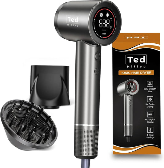 5× schnellerer Haartrockner Ionen Ionen Föhn, mit Diffusor & High-Speed Motor, 5 Heizstufen, 2 Geschwindigkeitsstufen, 2 Geschwindigkeitsstufen