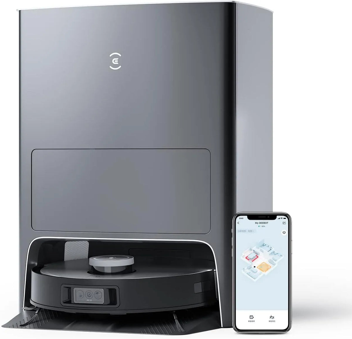 DEEBOT X1 OMNI 5000, 3D Obstacle Detection, pa, Dust Emptying and Cleaning Water, 260 Minute Battery, Yiko Voice Assistant