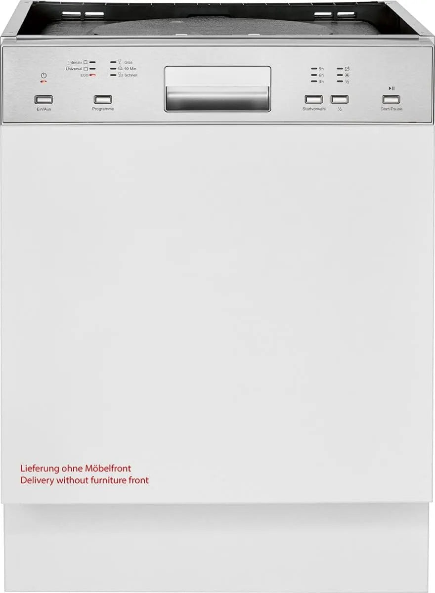 Bomann Geschirrspüler GSPE 7414, Breite 60 cm, 12 Maßgedecke, 6 Betriebsprogramme, Einbau, teilintegrierte Ausführung, LED-Kontrollanzeigen, inox