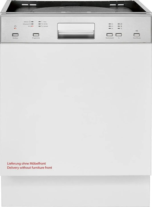 Bomann Geschirrspüler GSPE 7414, Breite 60 cm, 12 Maßgedecke, 6 Betriebsprogramme, Einbau, teilintegrierte Ausführung, LED-Kontrollanzeigen, inox