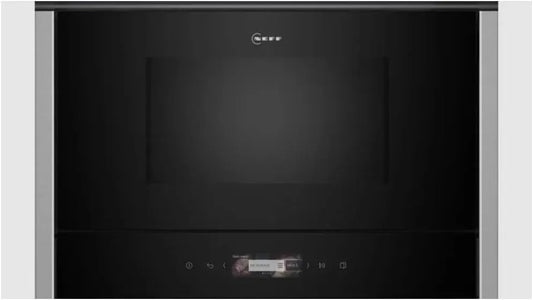Neff Mikrowelle NR4WR21N1 N70, Integrierbare ohne Grill 40 x 60cm, Einbau, Full Touch TFT-Display, Automatikprogramme, Easy Clean, Edelstahl