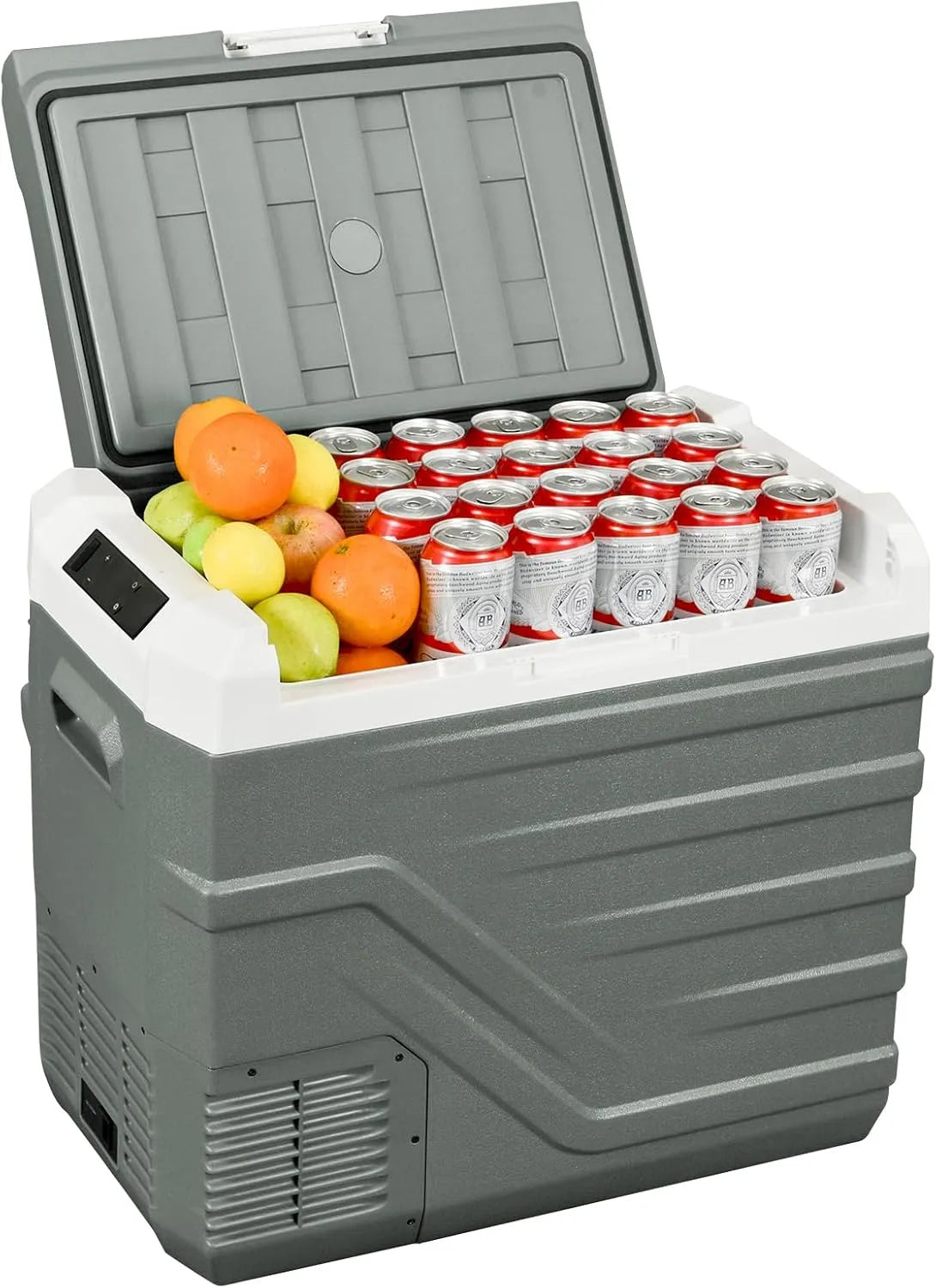 Kompressor Alpicool, Kühlschrank für Auto mit 12V 230V, Kühlbox Kühlschrank Tragbarer für Auto, Kühlbox 44L, 20℃-20℃, Camping, Angeln, Fahrten, LKW