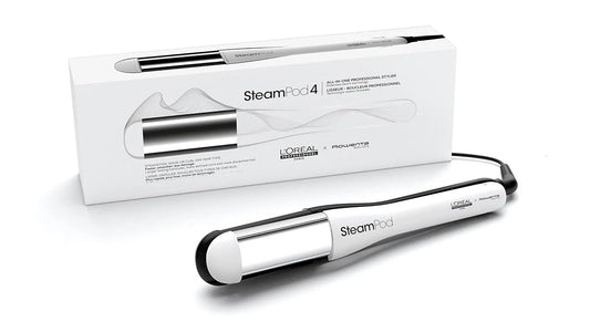 SteamPod 4, All-in-One-Dampfstyler L'Oréal Professionnel, Professionelles Glätteisen mit Dampftechnologie für alle Haartypen, glatt bis lockig