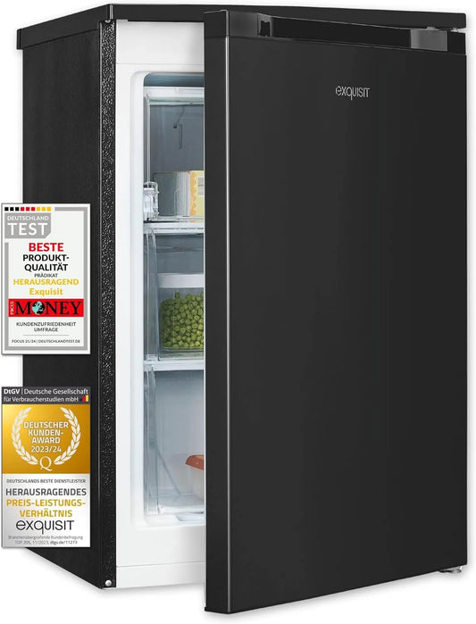 Exquisit Gefrierschrank GS81-051C, Nutzinhalt: 85 L, 4*-Gefrieren, Anthrazit, Standgerät