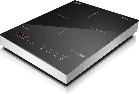 Caso S-Line Induktionskochplatte mobil 2100, präzise SmartControl 60-240°C, Timer bis 180 Min., Töpfe bis 24cm, Testsieger Haus & Garten Test, Watt