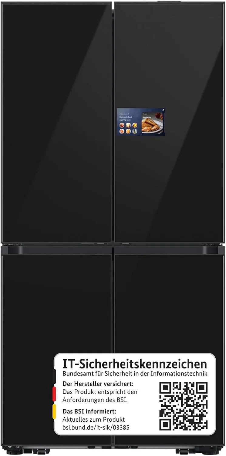 Samsung Kühlschrank RM90F67CECEF, Fassungsvermögen 654 l, AI Home, Beverage Center, Breite 185 cm, Bespoke French Door, Clean Deep Charcoal