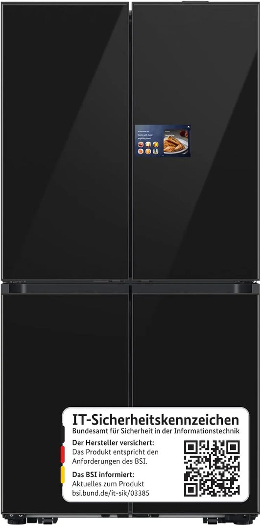 Samsung Kühlschrank RM90F67CECEF, Fassungsvermögen 654 l, AI Home, Beverage Center, Breite 185 cm, Bespoke French Door, Clean Deep Charcoal