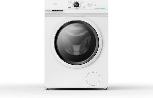 Midea Waschmaschine MF10EW90B 1400, Inverter Quattro Motor, EEK A, Grosse Trommel, Kindersicherung, Weiß, Gewicht 9kg, Min, Dampffunktion