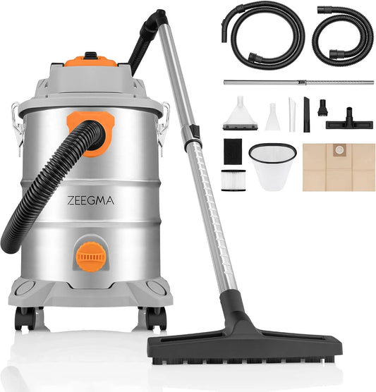 Nass- und Trockensauger, Behälter 25 L, Zeegma ZONDER PRO Multi, Industriestaubsauger 1600W für Asche, Filter im Set