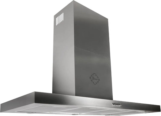 Dunstabzugshaube, 1000 m³/h Motor, 3 Stufen, LED Beleuchtung, Umluft, GCH F 118 12 IS N 120 cm Wandhaube aus Edelstahl, 4 Metallfettfilter, Abluft