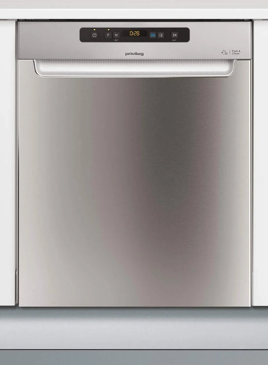 Geschirrspüler 3T133, Privileg RUO A F X Unterbau 60 cm, 14 Maßgedecke, Fast&Clean 28', Energieklasse D, Auto Door, Push&Go, Option Multizone