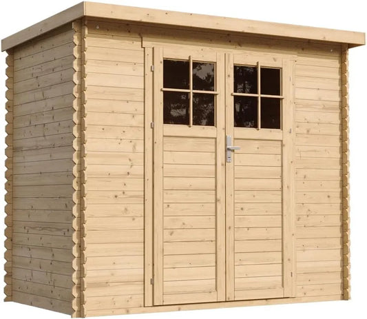 Gartenhaus Holzhaus B239xL142xH200 M310F, 2,63 m2 Lagerschuppen für Garten, mit hochwertige abschließbare Tür, Fahrrad Schuppen