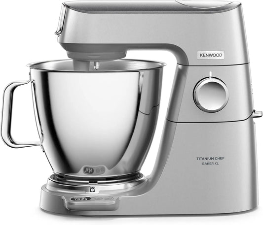 Kenwood Küchenmaschine KVL85.224SI, Fassungsvermögen 7L & 5L Edelstahlschüssel, inklusive. 6-teiligem Patisserie-Set, Leistung 1200W, mit Waage