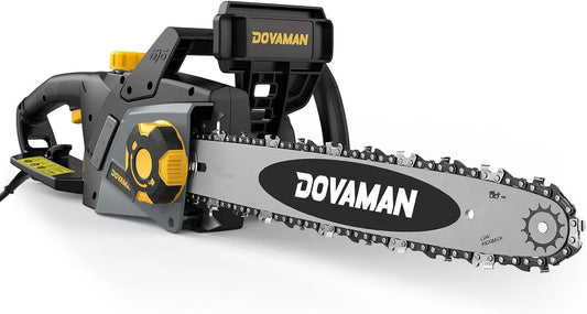 Modell 15m 15m 15m/s DCS01A, DOVAMAN 2400W Elektro Kettensäge, Kettensäge ideal für Brennholz, 40cm Oregon Schwert und Kette, inklusive. 2 Ketten