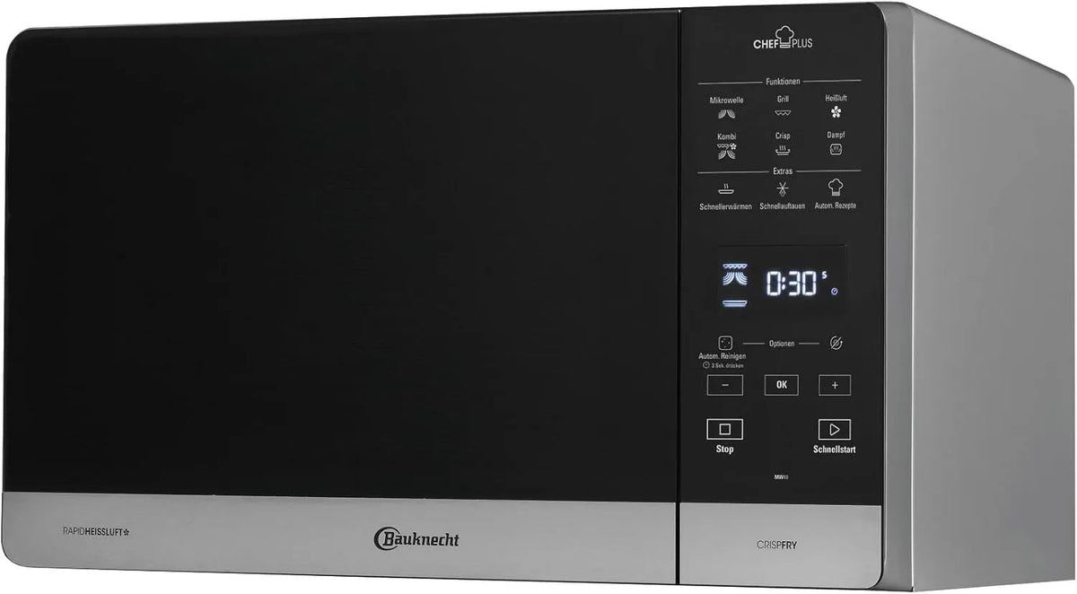 Bauknecht Backofen MWA 49 SL 3D-System, Fassungsvermögen 25 l Garraum, Glasdrehteller 28 cm Ø, Fassungsvermögen 6 Leistungsstufen, Mikrowellen