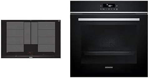 Siemens Induktionskochfeld iQ700/300, varioInduktion plus, Set: 80cm + Einbau-Backofen mit Air Fry