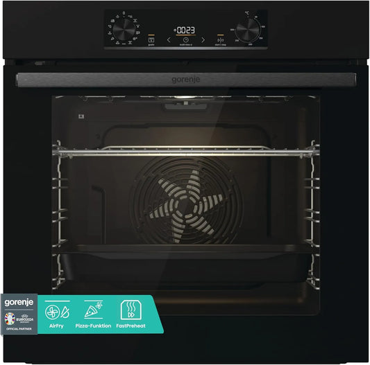 Gorenje Backofen BPS 6737 E02B, PizzaMode 300°C, Pyrolyse, ExtraSteam, AirFry, ChildLock, Fassungsvermögen 77 Liter, Einbau, Heißluft