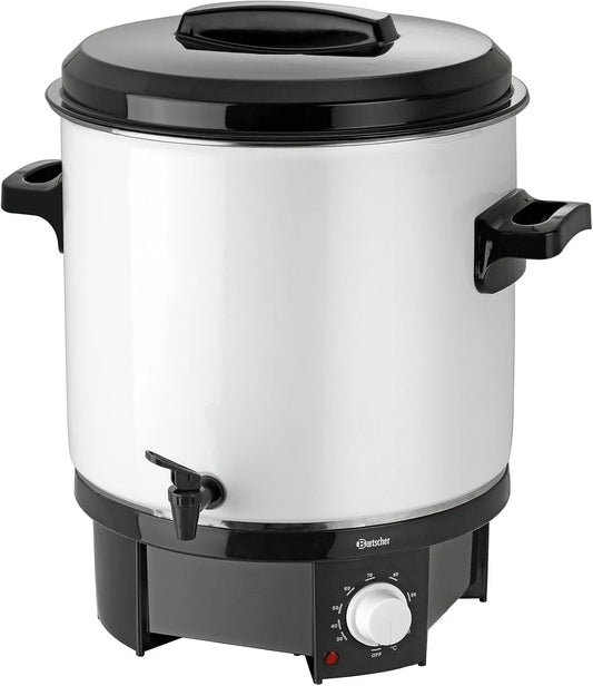 Bartscher Glühweintopf, Fassungsvermögen 18 Liter, Glühweinerhitzer, Glühweinwärmer, Einkochtopf