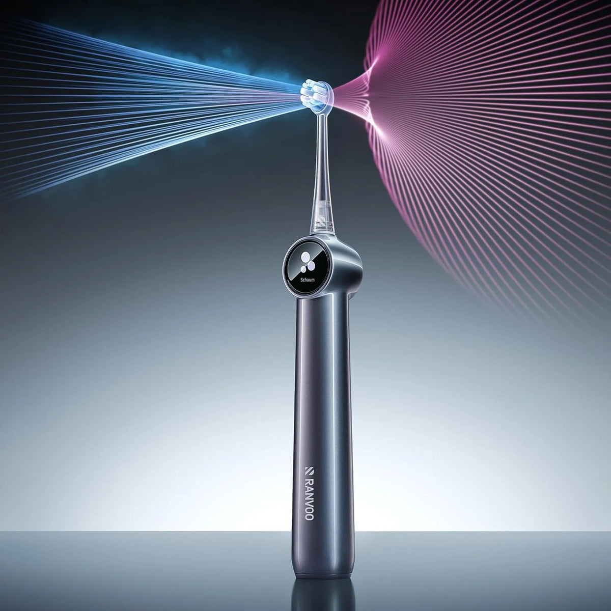 X5, Maximale Interdental-Reinigung RANVOO AirJet, 100% Plaque-Entfernung, mit 3 Bürstenköpfen, Schallzahnbürste, Whitening, für Zahnspangen