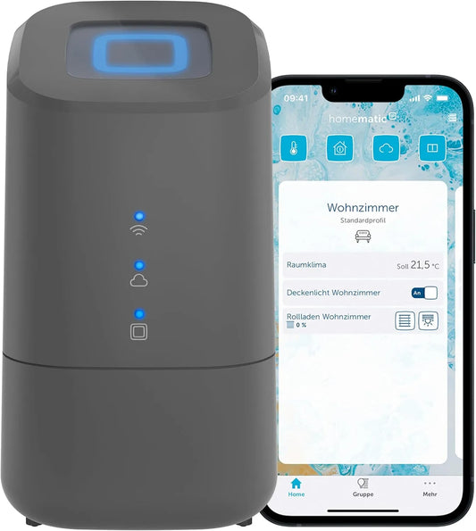 Modell Home Control Unit 160692A0 Homematic IP, Smart Home Zentrale, anthrazit, Alexa sowie Google Assistant, online und offline Modus