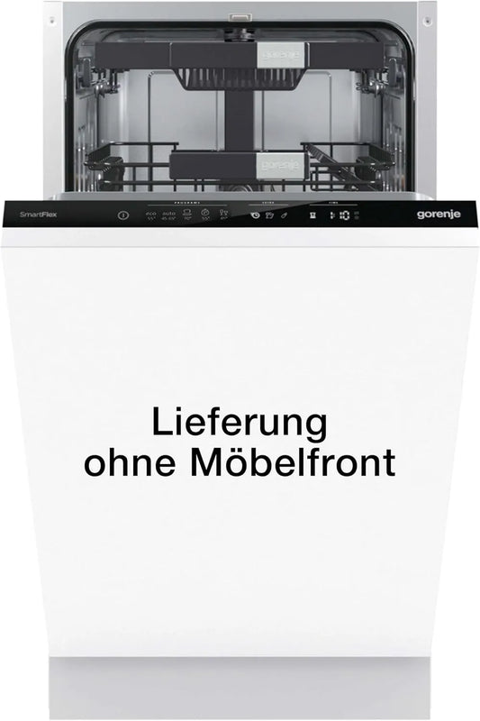 Gorenje Geschirrspüler GV583C10, Breite 45cm, 10 Maßgedecker, Spültemperatur bis 65°C, Vollintegrierbarer, TotalDry automatische Türöffnung