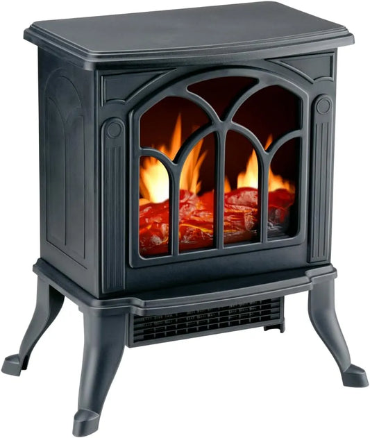 Alpina Kaminofen, Leistung 800W, Leistung 1500W, Maße 39x25x54cm, Elektrokamin mit Heizung, Freistehender Kamin mit Flammeneffekt, Überhitzungsschutz