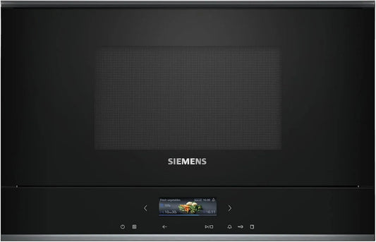 Siemens Mikrowelle BE732L1B1 iQ700 cookControl10, Einbau, humidClean Plus, Automatikprogramme, Innenraumreinigung, Grillfunktion, in Schwarz