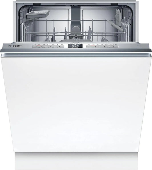 Bosch Geschirrspüler SMV4HTX14E, Serie 4 Vollintegrierter, Breite 60 cm, Smart Start, Silence Programm, VarioFlex Körbe, Info Light