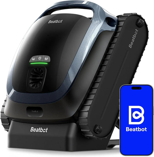 Poolroboter, Akku Poolsauger mit Oberflächen-Parkfunktion, Beatbot AquaSense 2, für Pools bis zu 300 m², Doppelte Reinigung der Wasserlinie