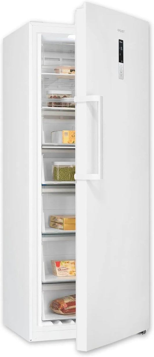 Exquisit Gefrierschrank GS5380-NF-H-050D, Fassungsvermögen 380 l Nutzinhalt, 39 dB, 226 kWh, 4-Sternefach, Energieklasse D, Jahr, No Frost, weiss