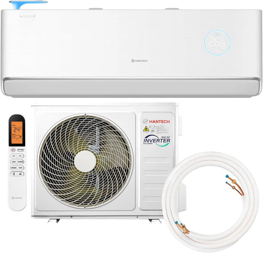 Klimaanlage HANTECH U-Fresh Split, 12000 BTU 3,6 kW mit Frischluftzufuhr + 3 m Leitung & Halter
