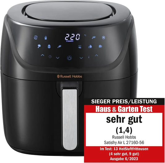 Russell Hobbs Heißluftfritteuse 27160-56, max 220°C, 10 Betriebsprogramme, sehr kleines Gehäuse, spülmaschinenfest, Backen, L 4L Rapid AirFryer