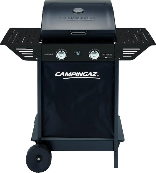 Gasgrill, Campingaz Xpert 100 LS Plus Rocky aus Lavastein, Leistung 7,1 kW + 2,1 kW Lat Herd, Deckel + Thermometer, Lat. klappbar